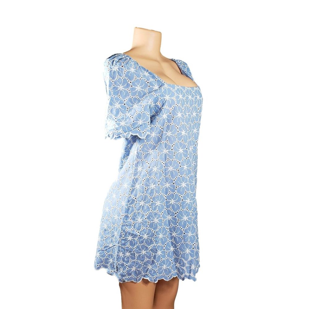 Women's Spring Summer Floral Baby Blue ZARA Dress Small